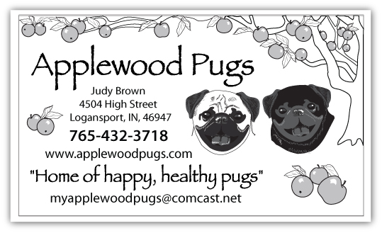 Applewood Pugs Business Card