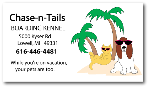 Chase n Tails business card 